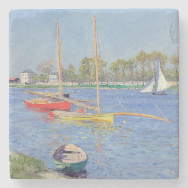 Porta-copo De Pedra Gustave Caillebotte - O Sena em Argenteuil (Frente)