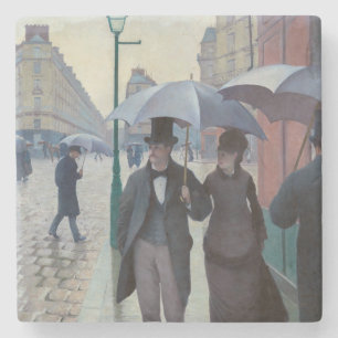 Porta-copo De Pedra Gustave Caillebotte - Rua de Paris; Dia Chuvoso