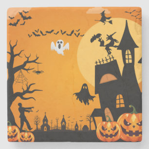 Porta-copo De Pedra Halloween