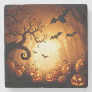 Porta-copo De Pedra Halloween/Bat/Pumpkin/Fall