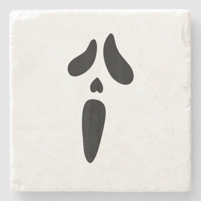 Porta-copo De Pedra Halloween Ghost Scary Face Holiday (Frente)