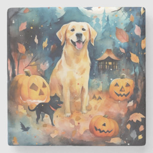 Porta-copo De Pedra Halloween Lappund Finlandês Com Abóboras Assustado