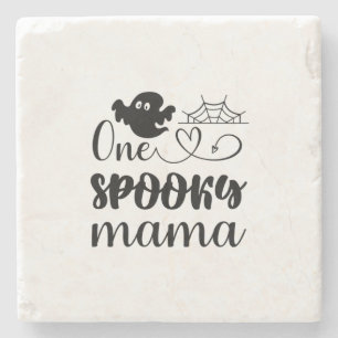 Porta-copo De Pedra Halloween One Spooky Mama Birthday