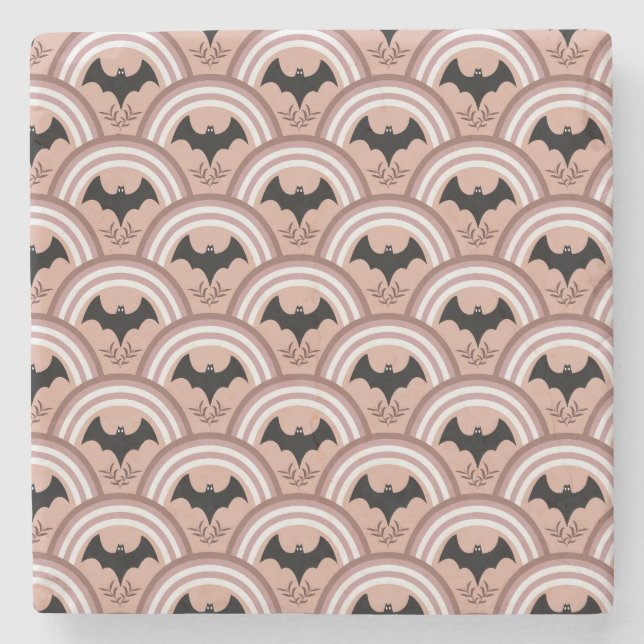 Porta-copo De Pedra Halloween Rainbow (Frente)