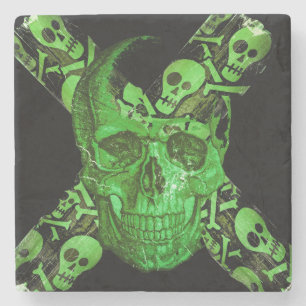 Porta-copo De Pedra Halloween Skull nº 2
