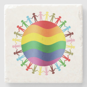 Porta-copo De Pedra Harmonia do mundo de LGBT