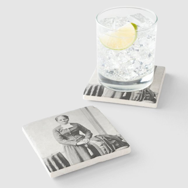 Porta-copo De Pedra Harriet Tubman Conductor Underground Railroad (Lateral)