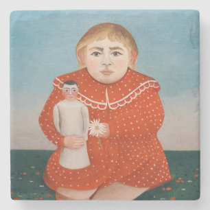 Porta-copo De Pedra Henri Rousseau - Criança com uma Boneca