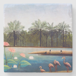 Porta-copo De Pedra Henri Rousseau - Os Flamingos