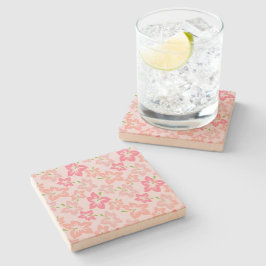 Porta-copo De Pedra Hibisco Rosa, Flores Rosa, Padrão De Flores