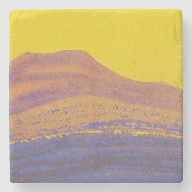 Porta-copo De Pedra Himalaias (Mountain Range) (por Nicholas Roerich) (Frente)