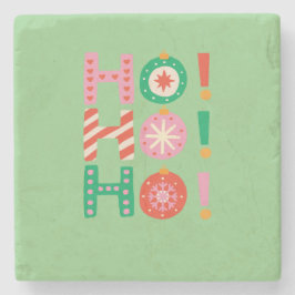 PORTA-COPO DE PEDRA HO HO HO MERRY NATAL SAZONAL PRESENTE