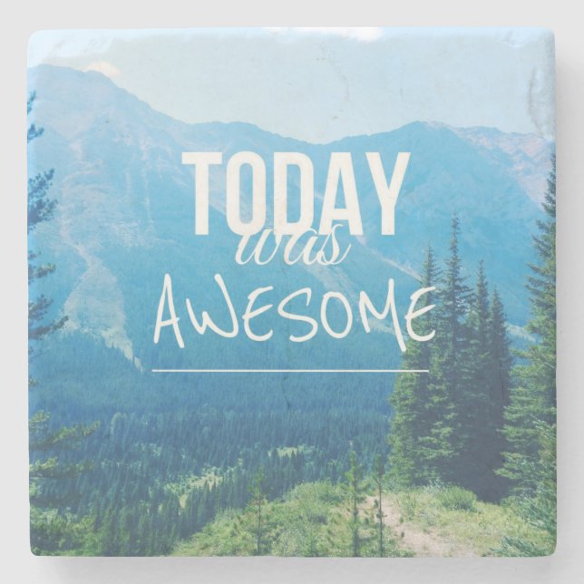 Porta-copo De Pedra Hoje Foi Incrível (Frente)