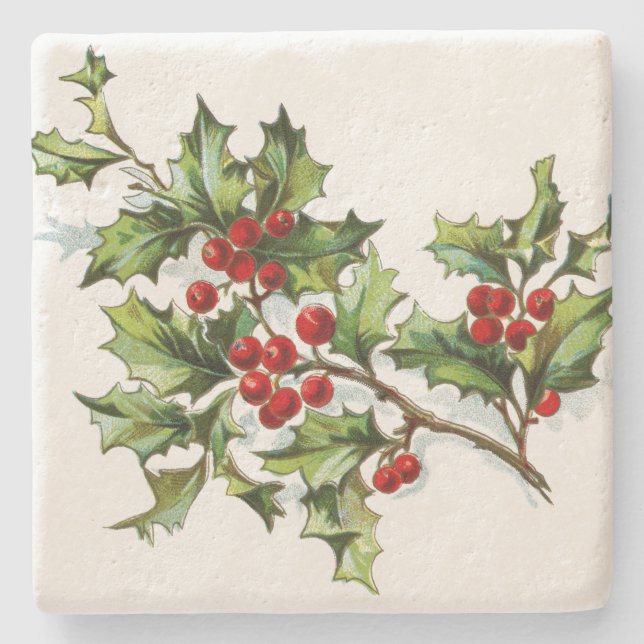 Porta-copo De Pedra HollyBerries20150802 (Frente)