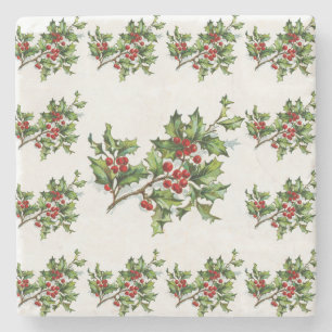 Porta-copo De Pedra HollyBerries 014