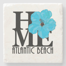 Porta-copo De Pedra HOME Atlantic Beach Blue Hibiscus