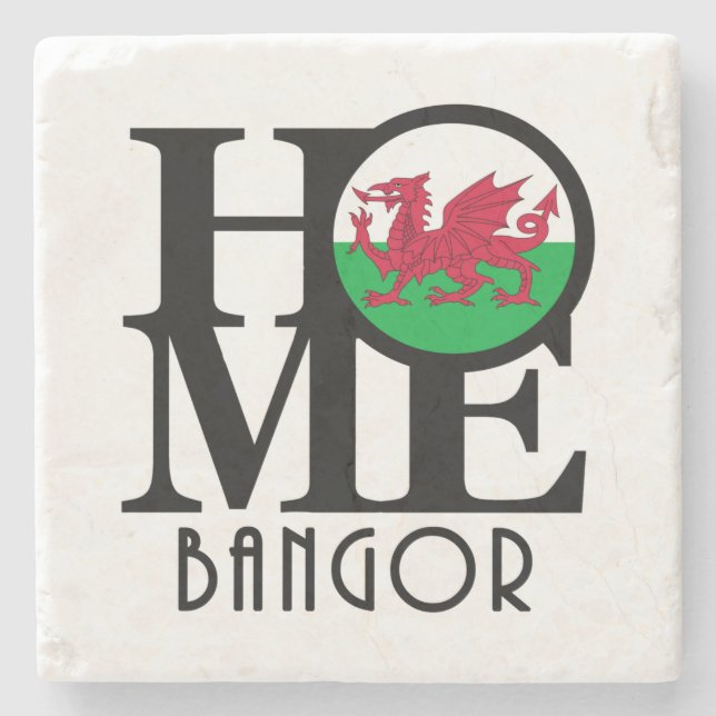 Porta-copo De Pedra HOME Bangor Wales (Frente)