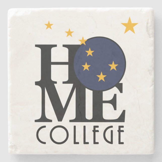 Porta-copo De Pedra HOME College Alaska (Frente)
