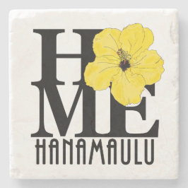Porta-copo De Pedra HOME Hanamaulu Hawaii Yellow