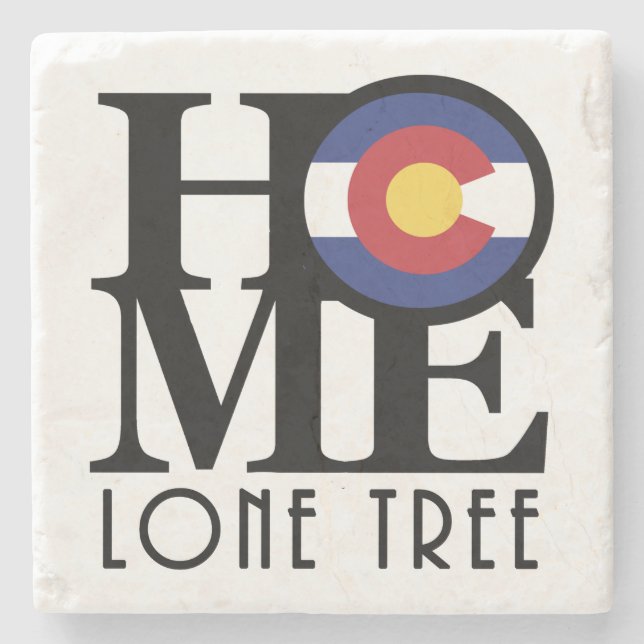 Porta-copo De Pedra HOME Lone Tree Colorado (Frente)