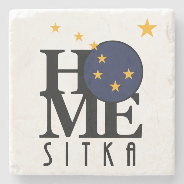Porta-copo De Pedra HOME Sitka Alaska (Frente)
