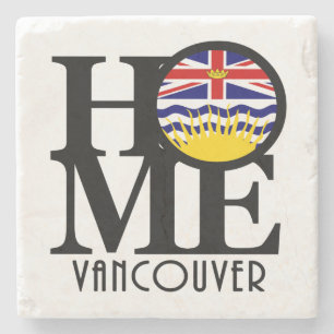Porta-copo De Pedra HOME Vancouver (BC Flag)