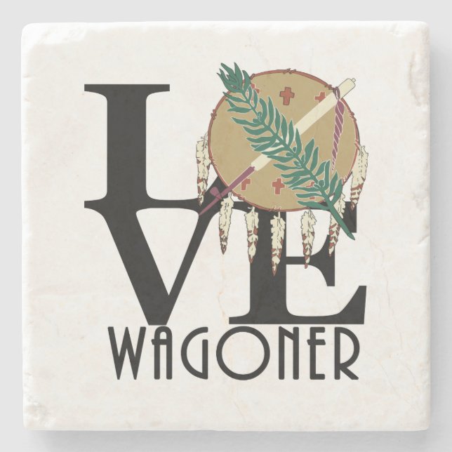 Porta-copo De Pedra HOME Wagoner Oklahoma (Frente)