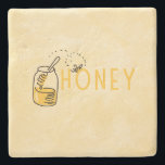Porta-copo De Pedra Honey Stone Coaster<br><div class="desc">🖤</div>