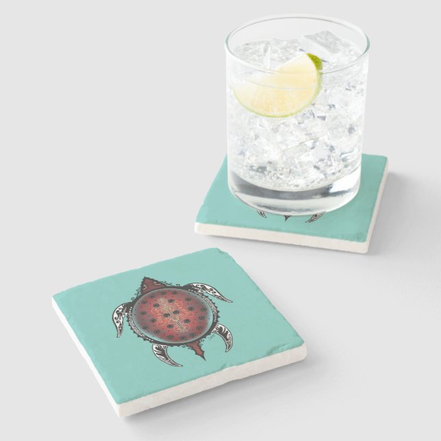 Porta-copo De Pedra Honu (Lateral)