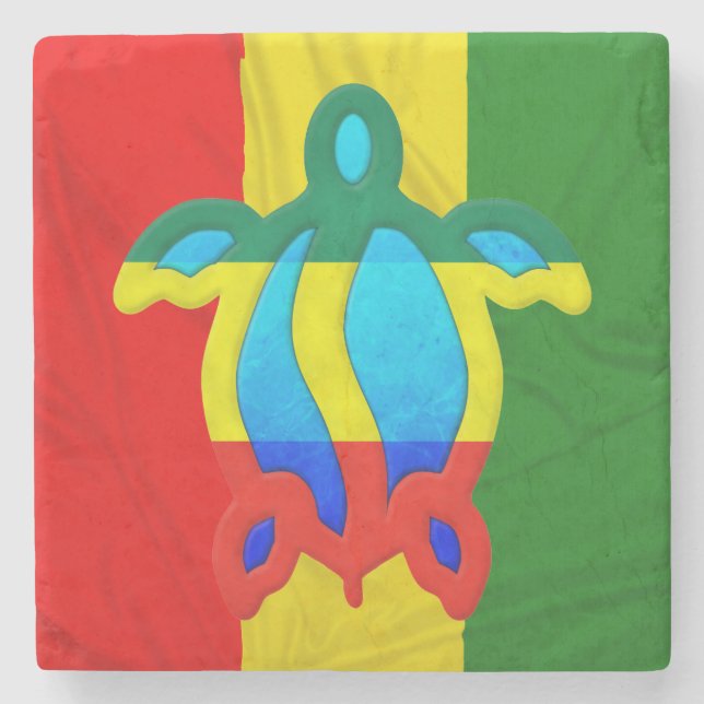 Porta-copo De Pedra Honu jamaicano (Frente)