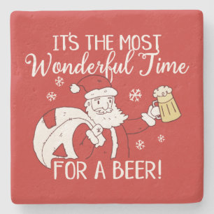 Porta-copo De Pedra Hora mais maravilhosa de Natal para Papais noeis d