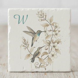 Porta-copo De Pedra Hummingbird Stone Coaster - Nature Art