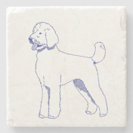 Porta-copo De Pedra Hunderasse Goldendoodle