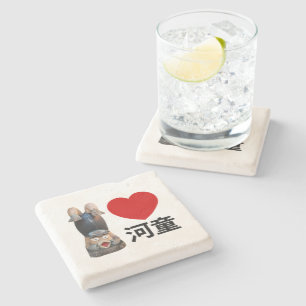 Porta-copo De Pedra I Heart 河 Kappa 童