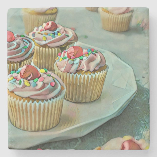 Porta-copo De Pedra Ice cream cake (Frente)