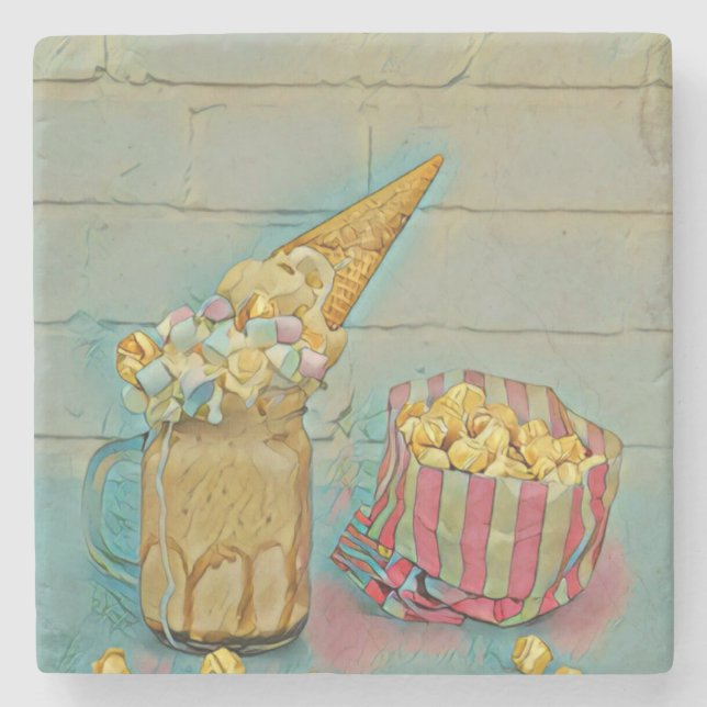 Porta-copo De Pedra Ice cream lover gift (Frente)