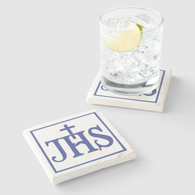 Porta-copo De Pedra Iesus Hominum Salvator (Lateral)