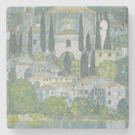 Porta-copo De Pedra Igreja em Cassone (Paisagem Italiana) Vintage Art