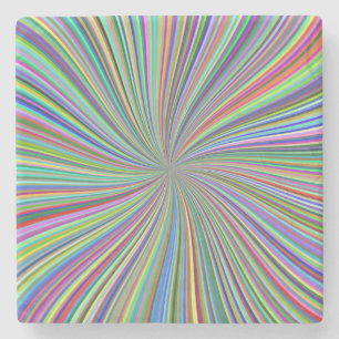 Porta-copo De Pedra Illusão Óptica Colorida da Gama Espiral da Fita