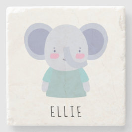 Porta-copo De Pedra Ilustração de Elefante Gratuito - Personalizável