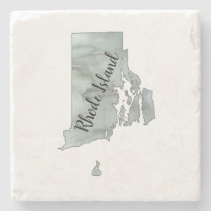 Porta-copo De Pedra Ilustração do Estado de Rhode Island