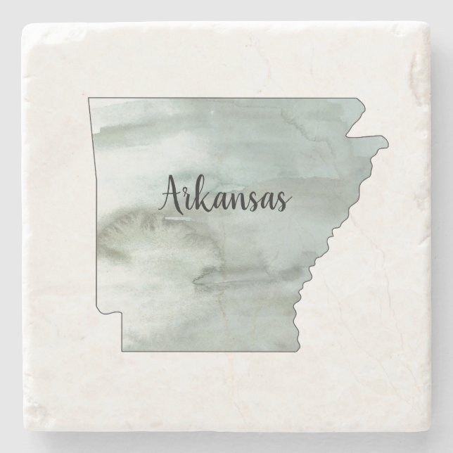 Porta-copo De Pedra Ilustração do Estado do Arkansas (Frente)