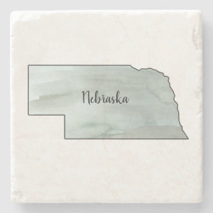 Porta-copo De Pedra Ilustração do Estado do Nebraska