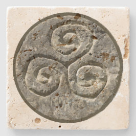 Porta-copo De Pedra Imagem antiga de um Triskelion