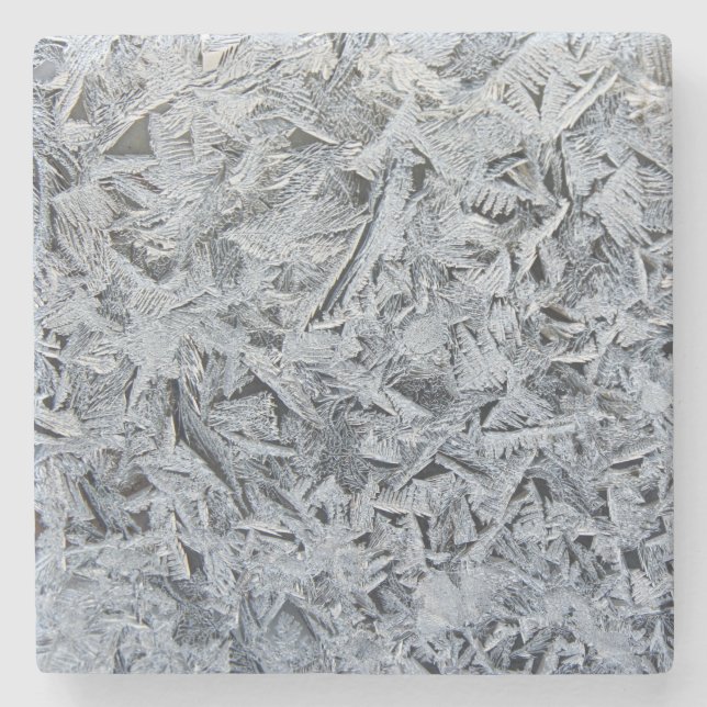 Porta-copo De Pedra Imagem de Textura de Cristais de Gelado (Frente)