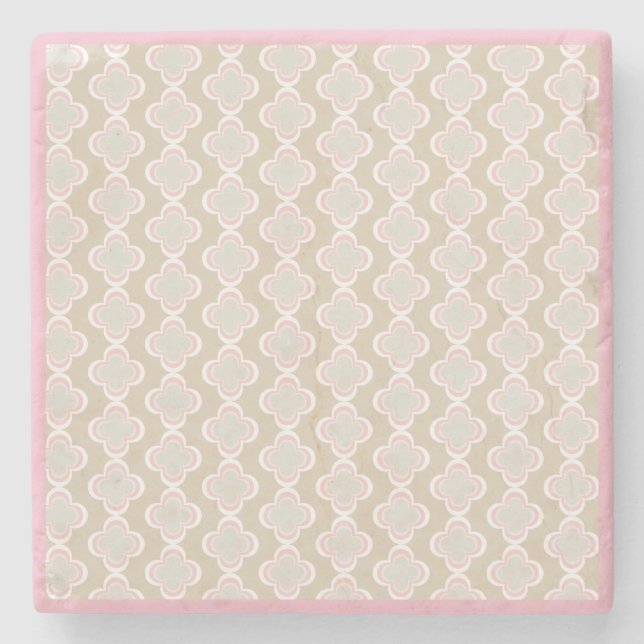 Porta-copo De Pedra Impressão de Flor Divertido (Frente)