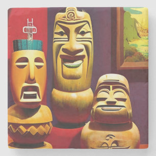 Porta-copo De Pedra Indoor Tiki Life Ken Gage Art