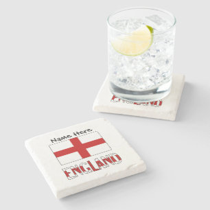 Porta-copo De Pedra Inglaterra e Bandeira Inglesa Personalizados 