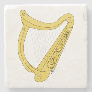 Porta-copo De Pedra Irish Harp