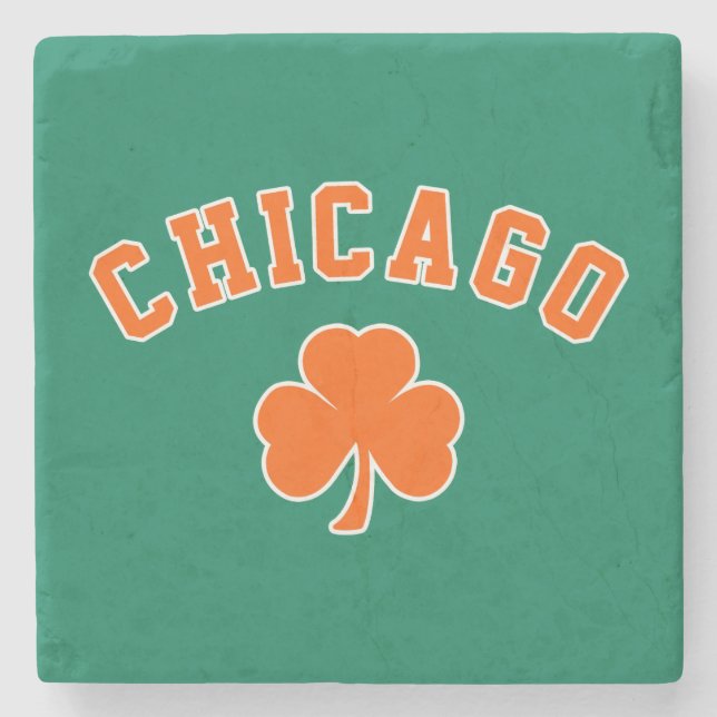 Porta-copo De Pedra Irlandeses de Chicago (Frente)
